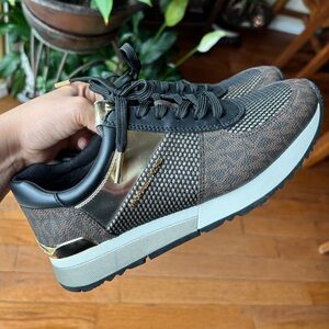Michael Kors women’s Sneakers in Brown and Gold